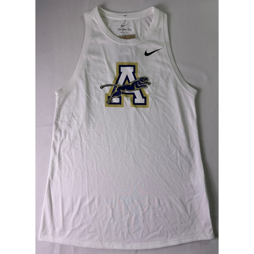 NWT‎ Nike Womens XS Augusta University Jaguars Dri-Fit Tank Top White NCAA Style